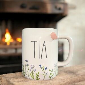 Rae Dunn Tia mug with floral design NWT